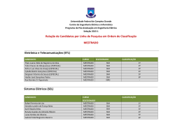Programa de P&oacute;s-Gradua&ccedil;&atilde;o em Engenharia El&eacute;trica