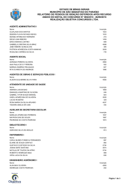 Anexo I - Relat&oacute;rio de Pedidos de Isen&ccedil;&atilde;o Deferidos ap&oacute;s Recurso