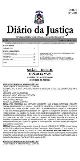 DJ 3476 - Tribunal de Justi&ccedil;a do Estado do Tocantins