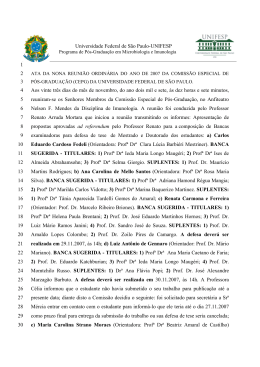 Reuni&atilde;o CEPG &ndash; 23/11/2007 - P&oacute;s-Gradua&ccedil;&atilde;o em Microbiologia e