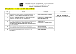 DIA 11/05/2011 &ndash; De 16:20 &agrave;s 18:00 h &ndash; SESS&Atilde;O