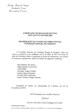 ATRIBUI&Ccedil;&Atilde;O DE BOLSAS DE ESTUDO ANO LECTIVO DE 2015