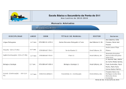 11&ordm; ano de escolaridade - Escola B&aacute;sica e Secund&aacute;ria da Ponta do