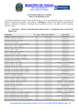 edital de retifica&ccedil;&atilde;o - resultado parcial
