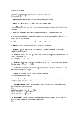 Haskell: Lista de exerc&iacute;cios