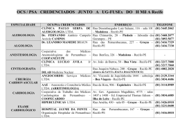 Consulte a rela&ccedil;&atilde;o de OCS`s/PSA`s cadastradas pelo FUSEx HMAR.