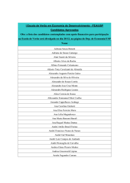 Veja aqui a lista dos Aprovados