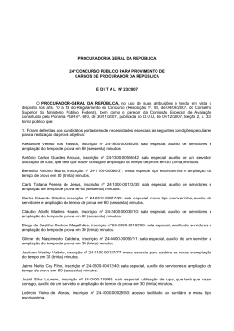Edital nº 23/2007 - Procuradoria