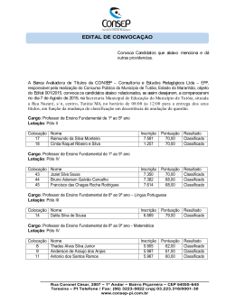 EDITAL DE CONVOCA&Ccedil;&Atilde;O - T&iacute;tulos