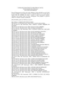 CONSELHO DE RECURSOS DA PREVIDÊNCIA SOCIAL Décima