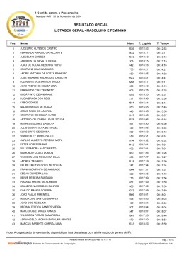 Resultado - Listagem Geral