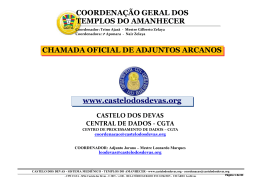 Chamada Oficial de Arcanos – Listagem Geral