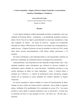 A Cabra Serpentina - Origem, Efectivos, Registo Zoot&eacute;cnico