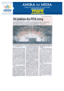 Os palcos da FITA 2014 - Prefeitura Municipal de Angra dos Reis