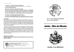 Junho - Mês da Missão - Igreja Episcopal Anglicana do Brasil