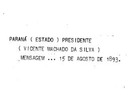 Mensagem 1893, presidente