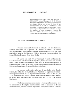 RELATÓRIO Nº , DE 2013