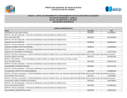 Anexo II do Edital de Deferimento e Indeferimento
