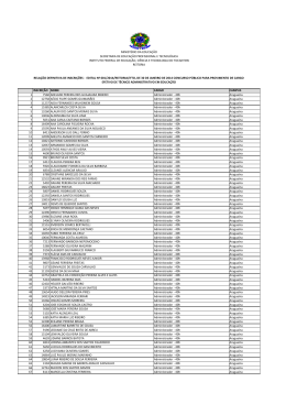 Rela&ccedil;&atilde;o Definitiva de Inscritos
