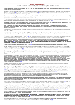 REVISTA &Acirc;MBITO JUR&Iacute;DICO &reg; Pris&atilde;o do desertor: da ilegitimidade