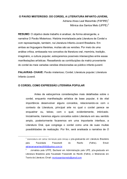 DO CORDEL A LITERATURA INFANTO