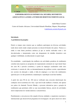 EMPODERAMENTO ECON&Oacute;MICO DA MULHER, MOVIMENTO