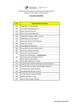Departamento Línguas - Agrupamento de Escolas da Zona Urbana