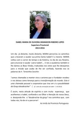 ISABEL MARIA DE OLIVEIRA GRANGEON RIBEIRO