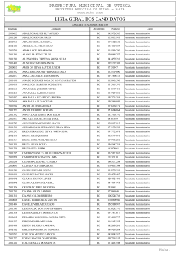 prefeitura municipal de utinga lista geral dos