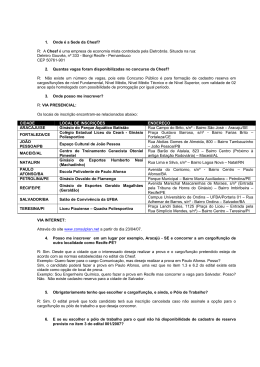 1. Onde &eacute; a Sede da Chesf? R: A Chesf &eacute; uma empresa de