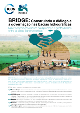 BRIDGE:Construindo o diálogo e a governação nas bacias