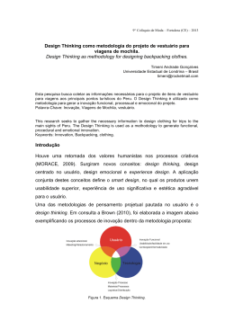 Design Thinking como metodologia do projeto de vestu&aacute;rio para