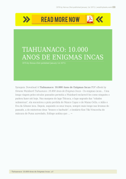 Tiahuanaco 10 000 Anos de Enigmas Incas PDF E