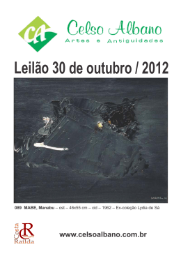 Leil&atilde;o 30 de outubro / 2012 - Celso Albano