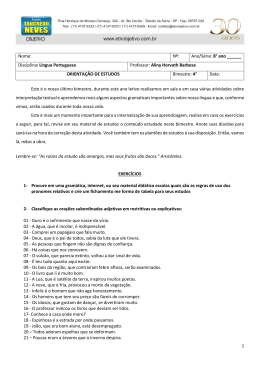 8&ordm; Ano A - ETN Objetivo