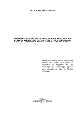 influ&ecirc;ncia dos modos de variabilidade oce&acirc;nica no clima da