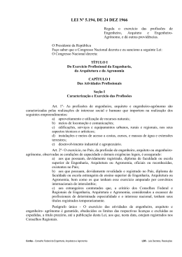 LEI N&ordm; 5.194, DE 24 DEZ 1966