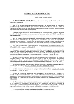 1965 Lei Federal 4771 - Licenciamento Ambiental