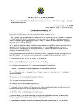 Lei Federal n&ordm; 6938/1981
