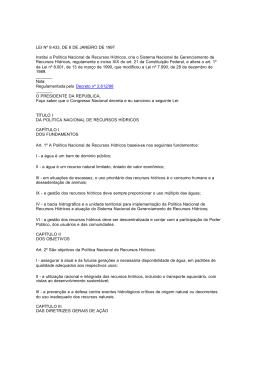 Lei - Comit&ecirc; de Bacia da Regi&atilde;o Hidrogr&aacute;fica da Baia de Guanabara