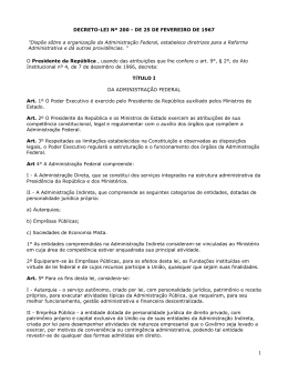 DECRETO-LEI Nº 200 - DE 25 DE FEVEREIRO DE 1967