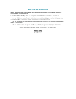 LEI NO 6.206, de 07 DE MAIO DE 1975