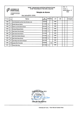 I. ___-`__`- Rela&ccedil;&atilde;o de Alunos C&Iacute;