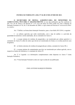 Instrução Normativa SDA Nº. 18, de 25 de junho 2013