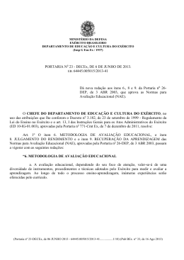 PORTARIA N 23 - DECEx, DE 6 DE JUNHO DE 2013. EB