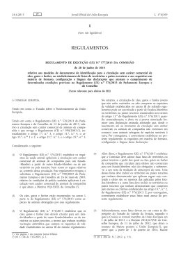 Regulamento de Execução (UE) n.o 577/2013 da