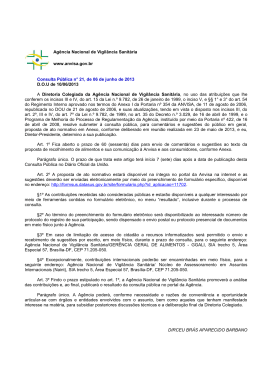 Consulta P&uacute;blica n&deg; 21, de 06 de junho de 2013