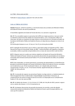 Lei 17583 - 04 de Junho de 2013 Publicado no Diário Oficial nº