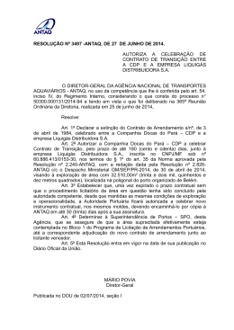 resolução nº 3497 -antaq, de 27 de junho de 2014. autoriza a