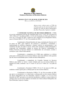 Resolução CNRH nº 155/2014